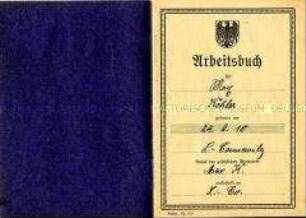 Arbeitsbuch des Maurers Max Köhler