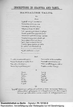 Inscriptions in Grantha and Tamil