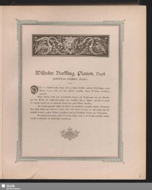 Wilhelm Berkling, Plauen, Vogtl. Fabrikation sächsischer Spitzen