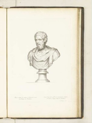 Buste antique de marbre, de l'Empereur Seuere. au Palais des Thuilleries.