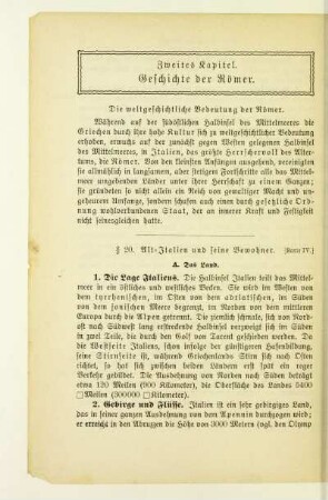 Zweites Kapitel. Geschichte der Römer