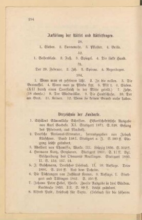 Verzeichnis der Fundorte
