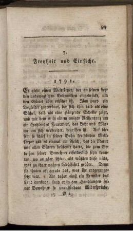 7. Freyheit und Einsicht.