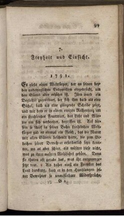 7. Freyheit und Einsicht.