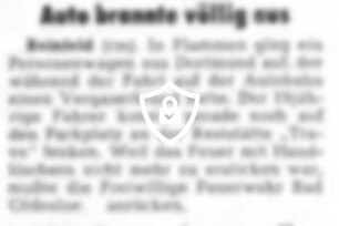 Auto brannte völlig aus