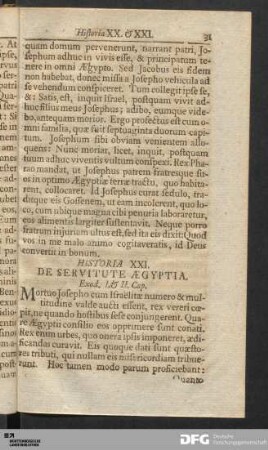 [Historia XXI. bis XXX.]