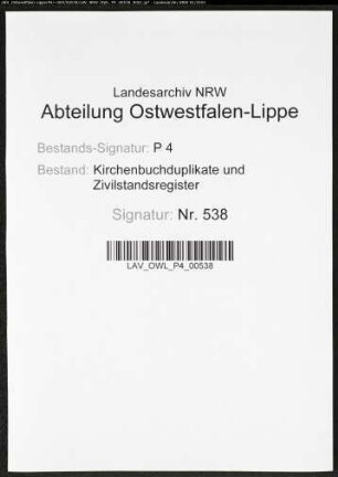 Kirchenbuchduplikat der evangelisch-lutherischen Stadt- und Landgemeinde St.Petri, Kreis Soest (GHT 1861). (Gemeinde: Evangelisch-Lutherische Stadt- und Landgemeinde St.Petri)