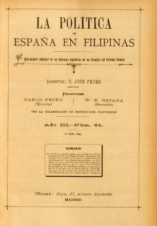 Núm. 64. 18 Julio 1893