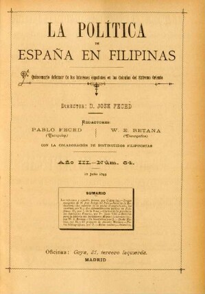 Núm. 64. 18 Julio 1893