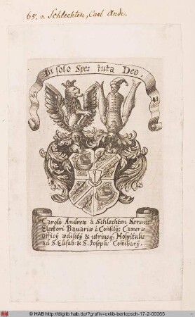 Wappen des Carl Andreas von Schlechten