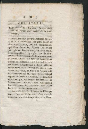 Etat actuel de l'Europe. Comparaison de ses forces avec celles de la révolution