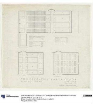 St. Louis, Missouri, Synagoge und Gemeindezentrum B'nai Amoona, Sitzplan