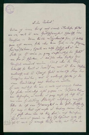 Brief vom 24. Juli 1876