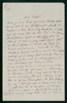 Brief vom 24. Juli 1876