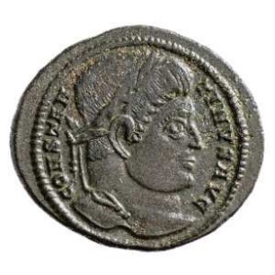 Münze, Follis, Aes 2, 327 - 328 n. Chr.