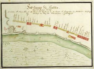 WHK 20 Russisch-Türkischer Krieg: Plan des Feldlagers bei Semlin, 23. Juni 1739