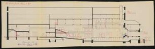 Landgräfliches Opernhaus (auch Landestheater Kleines Haus), Darmstadt: Längsschnitt 1:100