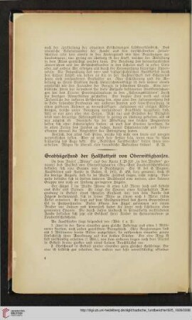 1: Grabhügelfund der Hallstattzeit von Oberwittighausen