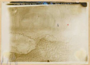 Foto eigener Stellungen südwestlich von Warcq (Luftbild)