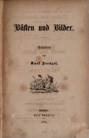Büsten und Bilder : Studien
