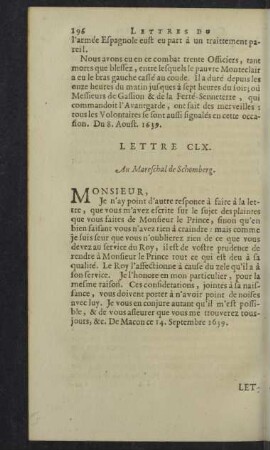 Lettre CLX. - CLXIX.