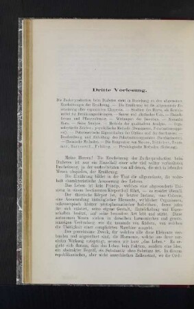 Dritte Vorlesung.
