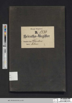 Heiratsregister Kliestow 1886