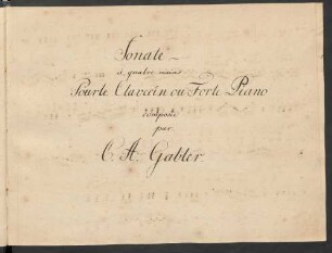 Sonaten; cemb/pf 4hands; F-Dur; op. 22