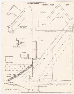 Wohnhaus Hauser, Solln: Giebelschnitt 1:10