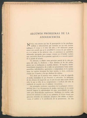 Algunos problemas de la adolescencia
