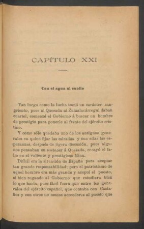 Capítulo XXI - Con el agua al cuello.
