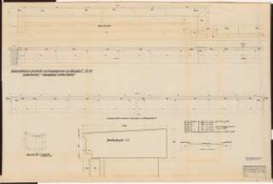Reichsluftfahrtministerium, Berlin: Attikaverkleidung V3 (Ehrenhof): Draufsicht, Ansicht 1:10, Detail 1:1