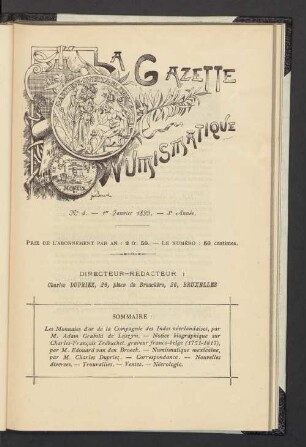 N° 4. — 1er Janvier 1899. — 4e Année