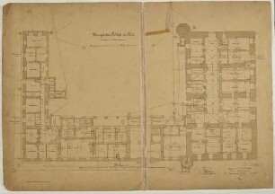 Grundriss des Kieler Schlosses - Kellergeschoss