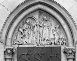 Maria Magdalena berichtet Petrus von der Begegnung mit dem wiederauferstandenen Christus