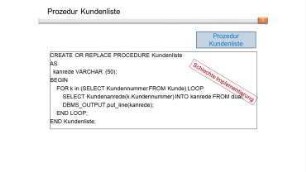 Datenbankprogrammierung - Gespeicherte Prozeduren (Teil 3)