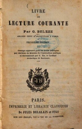 Livre de lecture courante