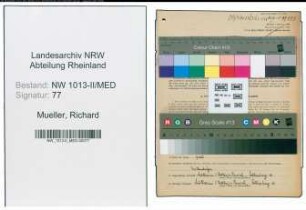 Entnazifizierung Richard Mueller , geb. 08.05.1895 (Zahnarzt)