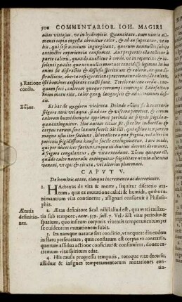 Caput V. De hominis aetate ...