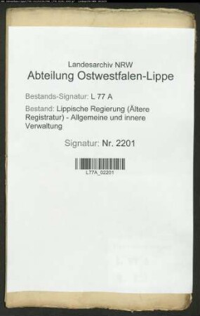 Konkurs des Amtmann Lucanus zu Detmold: Untersuchung der Kontributionsrückstände im Amt Detmold