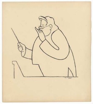 Tuschezeichnung Max Reger