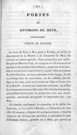 Portes et environs de Metz.