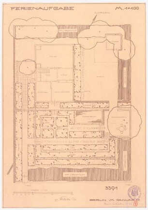 Hausgarten: Grundriss 1:100