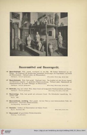 Bauernmöbel und Bauerngerät (Nr. 148-199d)