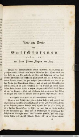 Rede am Grabe des Entschlafenen