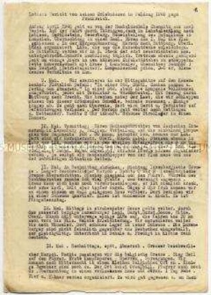 Maschinenschriftliche Fassung der Tagebuch- Aufzeichnungen eines Wehrmachtsoffiziers über den Krieg in Frankreich - Personenkonvolut