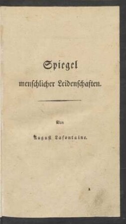 Spiegel menschlicher Leidenschaften