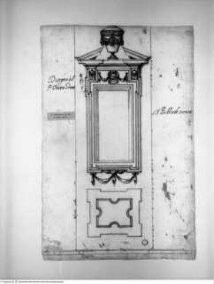 Album des Orazio Grassi, Entwurf für die Fassade von S. Ignazio, Rom