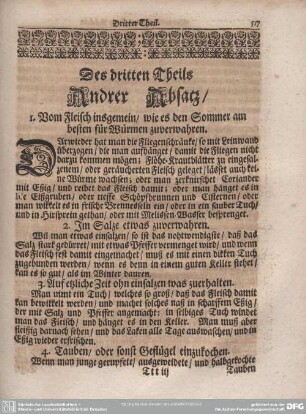 Des dritten Theils Andrer Absatz.
