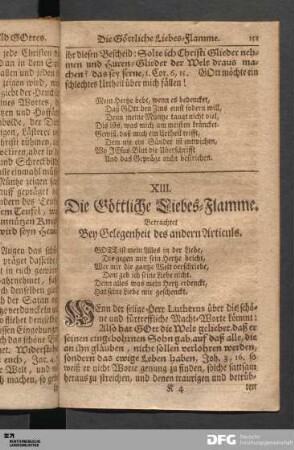 XIII. Die Göttliche Liebes-Flamme.